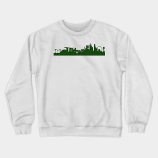 SINGAPORE skyline in forest green Crewneck Sweatshirt